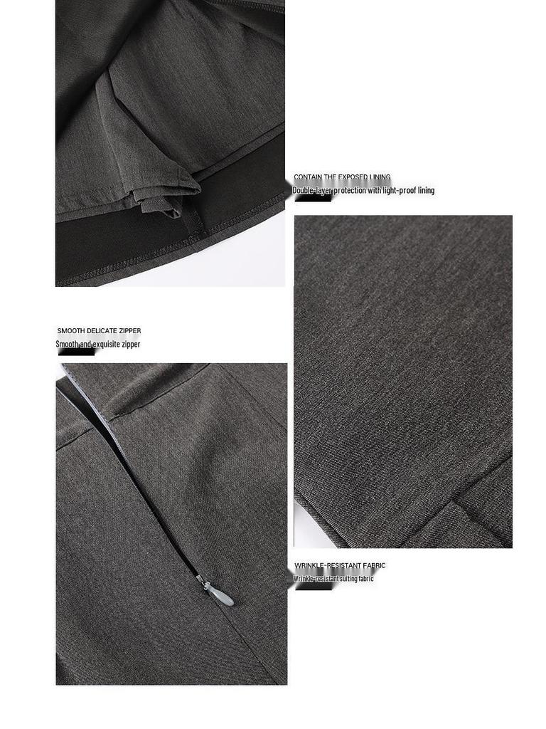 Plus Size Black High Waist A-Line Bodycon Skirt with Slit - Irregular Midi Summer 2025 Collection