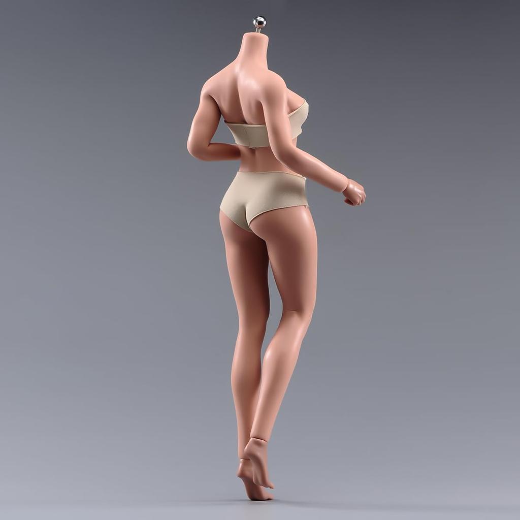 Scale Seamless Female Figure 12 Inch Super Flexible Steel Frame Construction Silicone Smooth Skin Miniature Action Figure Doll with Detachable Feet
