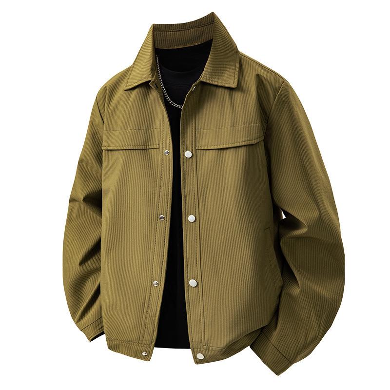 

Striped lapel jacket men s new light business men s clothing casual high-end autumn and winter top men s jacket 6XL