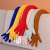 Hot Creative Hand Shape Plush Pillow Soft Long Arm Stuffed Toy Funny Color Palm Throw Pillow Office Sofa Nap Pillows Home Decor