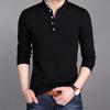 Herren Business Casual Polo Langarm T-Shirt Sommer Bequem und Atmungsaktiv Einfarbiges Oberteil