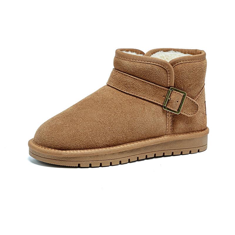Integrierte Pelz-Schneestiefel Herren und Damen Winter verdickt warm wasserdicht rutschfest Samt Baumwollschuhe Große Baumwollschuhe