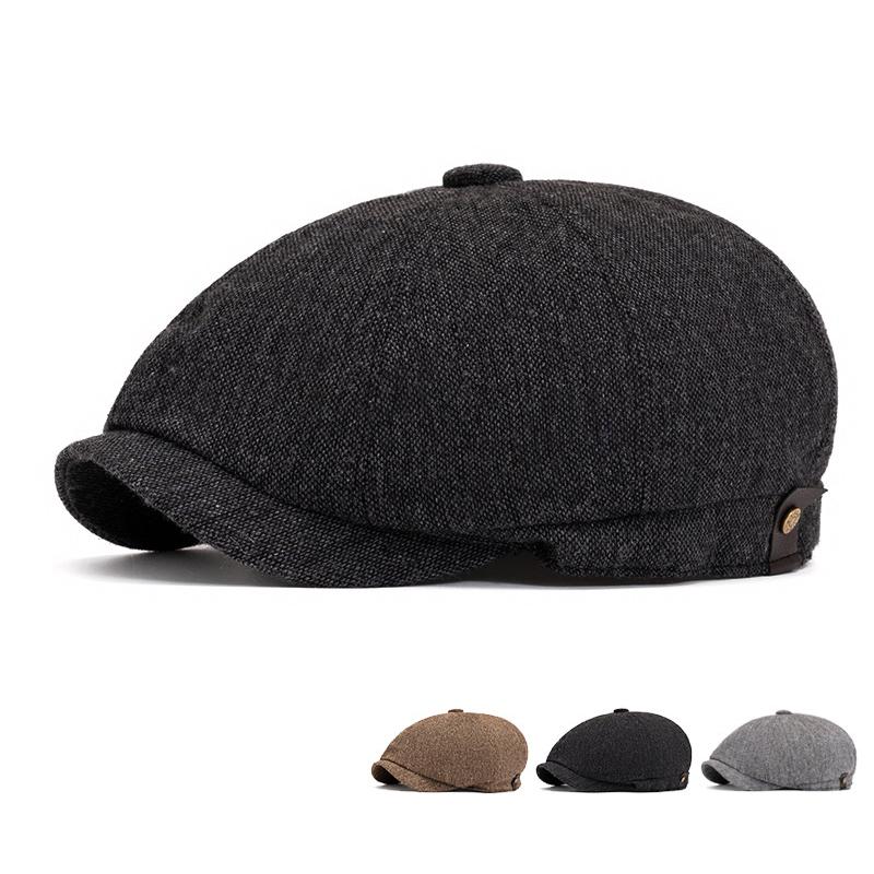 

Men British Newsboy Cap Beret Sunshade Cap Octagonal Cap хакі