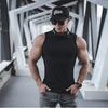 Nová sportovní vesta Pánské volné léto Čistá bavlna Fitness a kulturistika Rychleschnoucí Košile bez rukávů přes rameno Bílá základní košile Tričko bez rukávů
