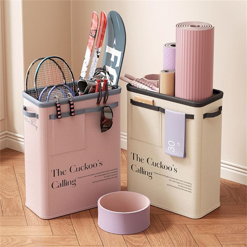 Sturdy Cloth Yoga Mat Holder Foldable Storage Box for Exercise Equipment Organization