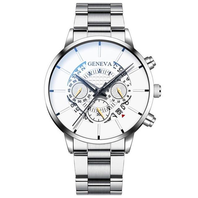Trend Mens Fashion Watch Geneva Creative Calendar New Arrivals Alloy Steel Watch