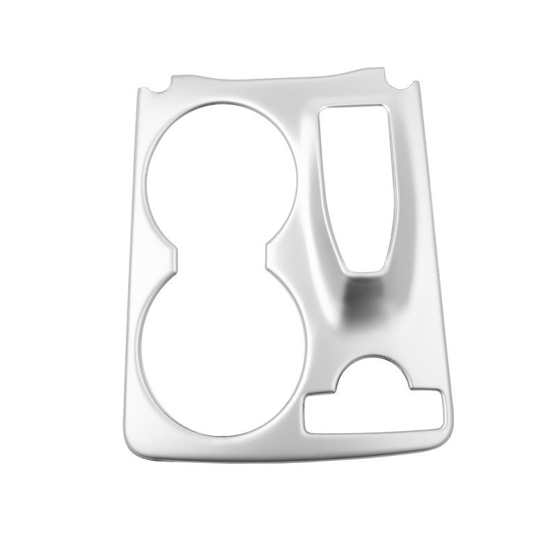 Car Silver Stainless Steel Console Water Cup Holder Frame Cover Trim For Mercedes Benz GLK X204 2008-2015