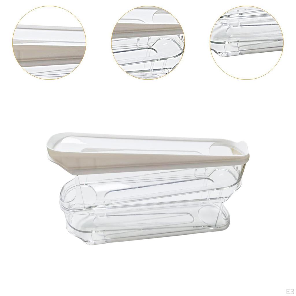 Automatischer rollender Eierablage-Organizer-Behälter für Kühlschrank und Arbeitsplatte