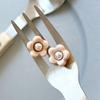 Metamic Ceramic Flower Earring (Baby Pink)