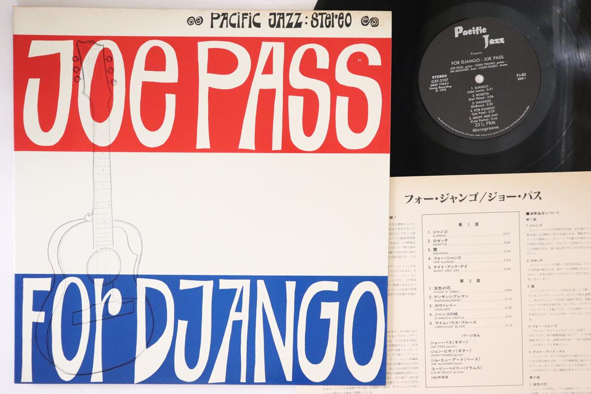

LP Record JOE PASS - For Django GXF3107 PACIFIC JAZZ 1978 Japan Jazz Used
