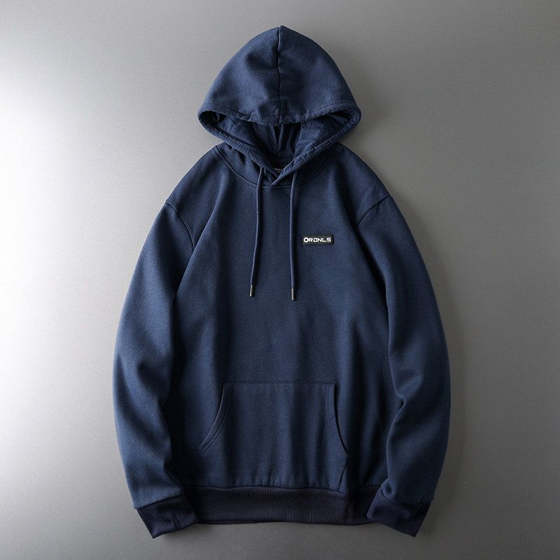 American-Style Label-Cut Sweater Navy blue L