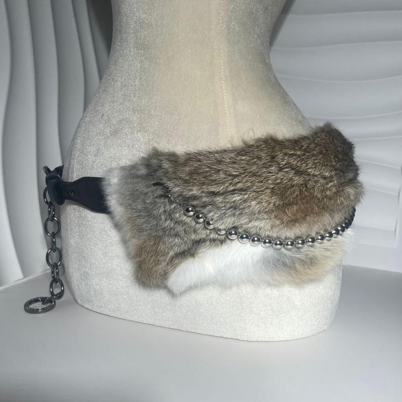 Furred Waist Belt Belly Chain for Dress Chain Belt for Women Waist Chain Belt Cowboy Waist Chain Luxurious Belt