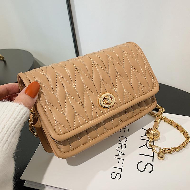 Chain Fashion Small Bag Women's New Simple Texture Small Square Bag Internet Celebrity Foreign Style Shoulder Messenger Bag