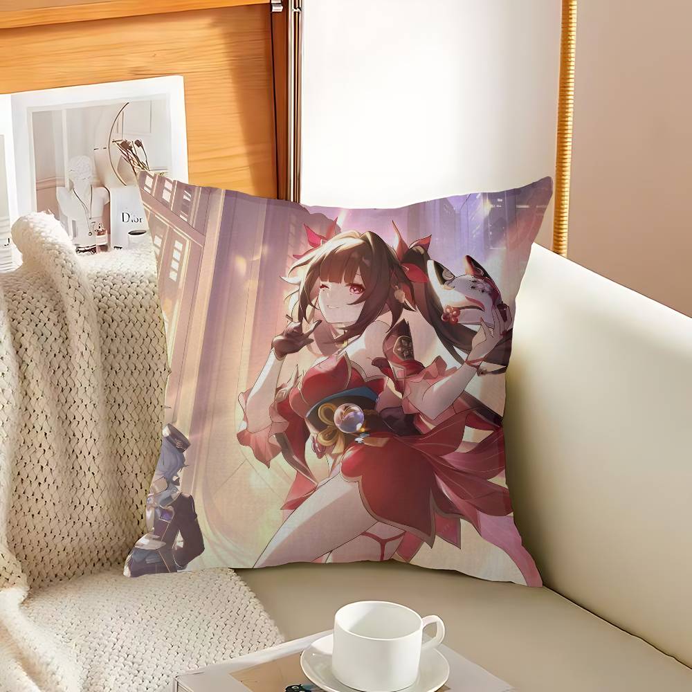 Honkai Star Rail Cartoon Pillowcase toon Gift Cushion Cover Bedroom Home Sofa Chair Seat Decor pillow case