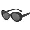New Retro Korean Round Frame Sunglasses Fashion Elliptical Frame Glasses Trendy Men'S And Women'S Sunglasses