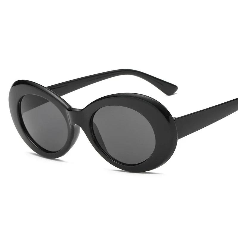 New Retro Korean Round Frame Sunglasses Fashion Elliptical Frame Glasses Trendy Men'S And Women'S Sunglasses