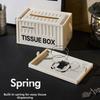 Minimalist Paper Towel Case Rectangle Paper Container Light Luxury Napkin Holder  Home Decoration