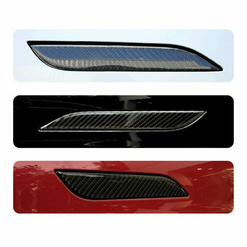 4Pcs For Tesla Model S 2014~ Carbon Fiber Car Auto Door Handle Sticker Cover