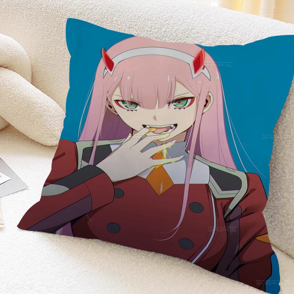 Zero Two D-darling Pillowcase Toon Gift Cushion Cover Bedroom Home Sofa Chair Seat Decor Pillow Case