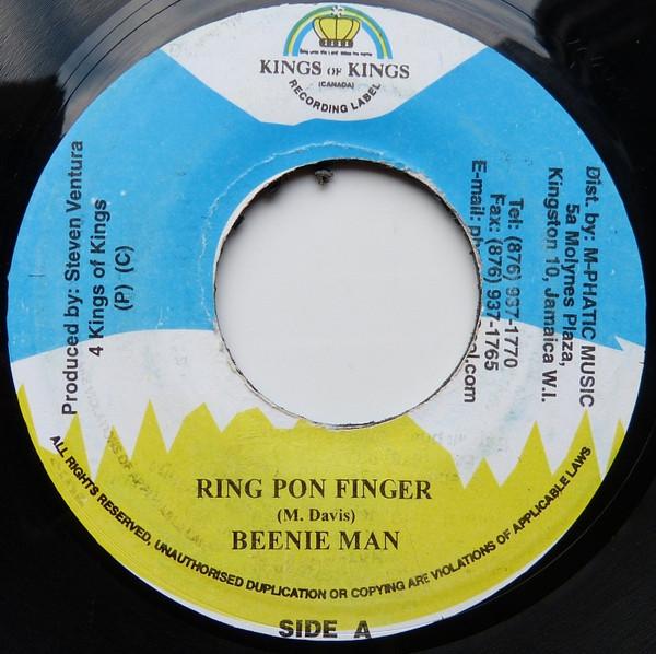 

7inch Record BEENIE MAN - Ring Pon Finger NONE Kings of Kings 2000 Jamaica Reggae, Ska & Dub Used
