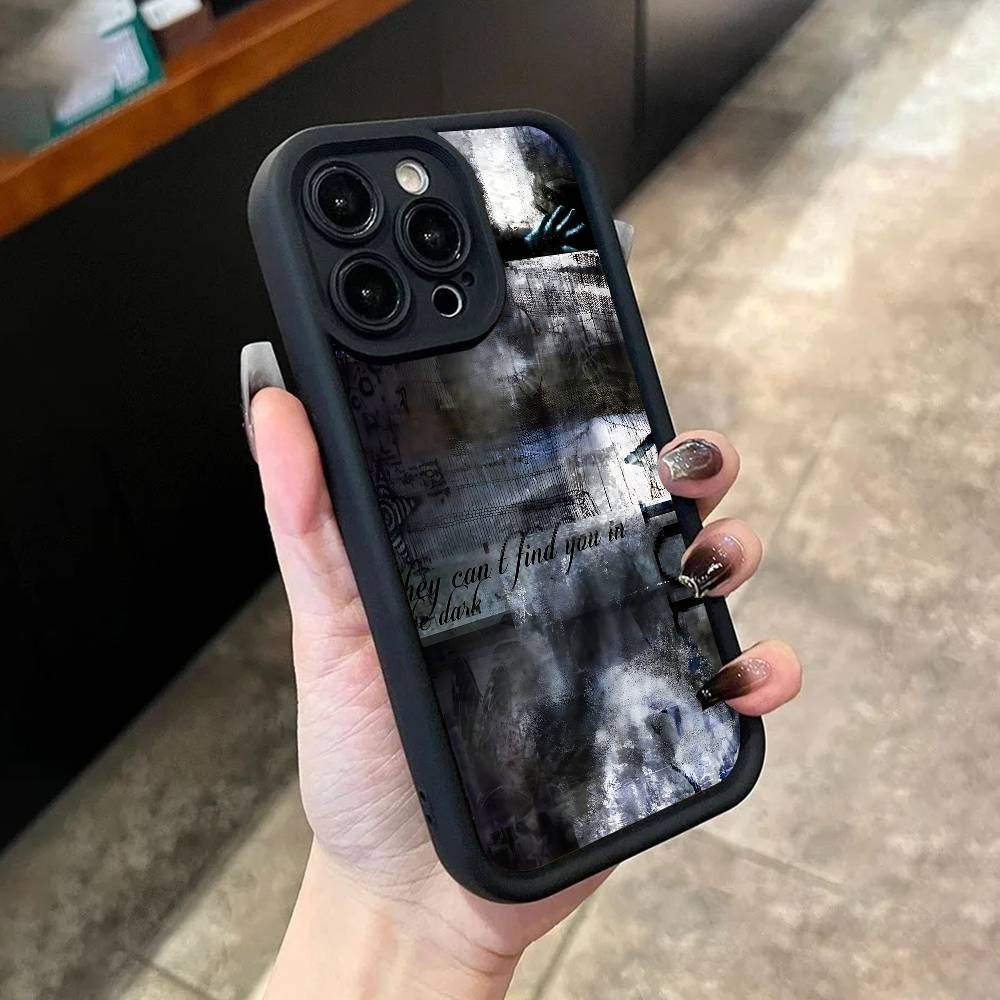 

Emo Idk Dark Emery Case For iPhone 17,16,15,14,13,12,11,Pro,Max,Plus,E,Air,Mini Premium Silicone Matte Cover iPhone 17 Air
