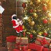 Weihnachtsmann klettert Leiter Einzigartige elektrische Cartoon Schwarze Weihnachtsmannpuppe Weihnachtsdeko Weihnachtsmann Ornament Lustige Weihnachtsdekoration Batterie