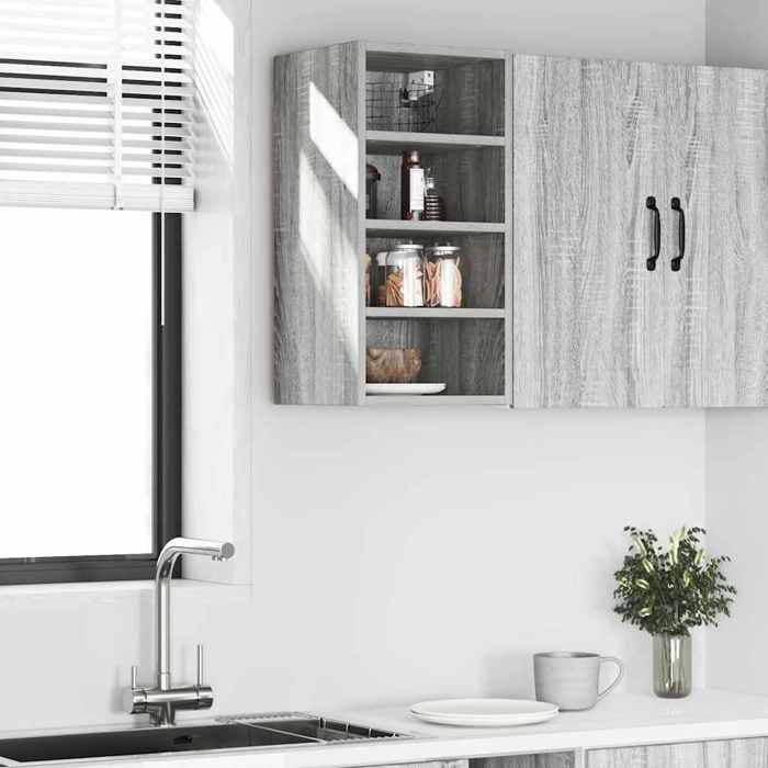 VidaXL Wall-mounted Cabinet "Riga" Sonoma Grey 30 X 29.5 X 60 Cm Engineered Wood 854171