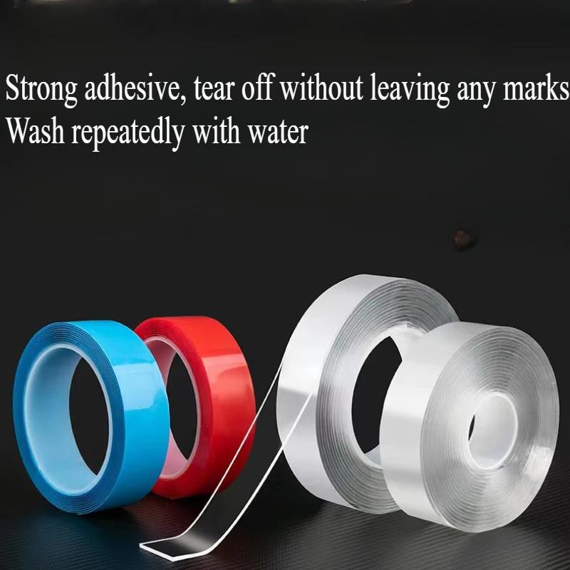 2cm*1m Nano tape double-sided tape transparent reusable waterproof washable nail free adhesive for vehicles
