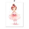 Pink Girl Bowknot Ballet Shoes Name Custom Nursery Wall Art Canvas Painting Posters And Prints Pictures For Baby Kids Room Decor