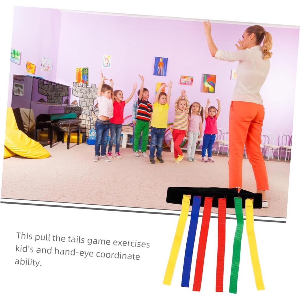 5part Reaction Training Belt for Children Oxford Fabric and Stainless Steel Interactive Toy for Outdoors Sensory Teamwork Training