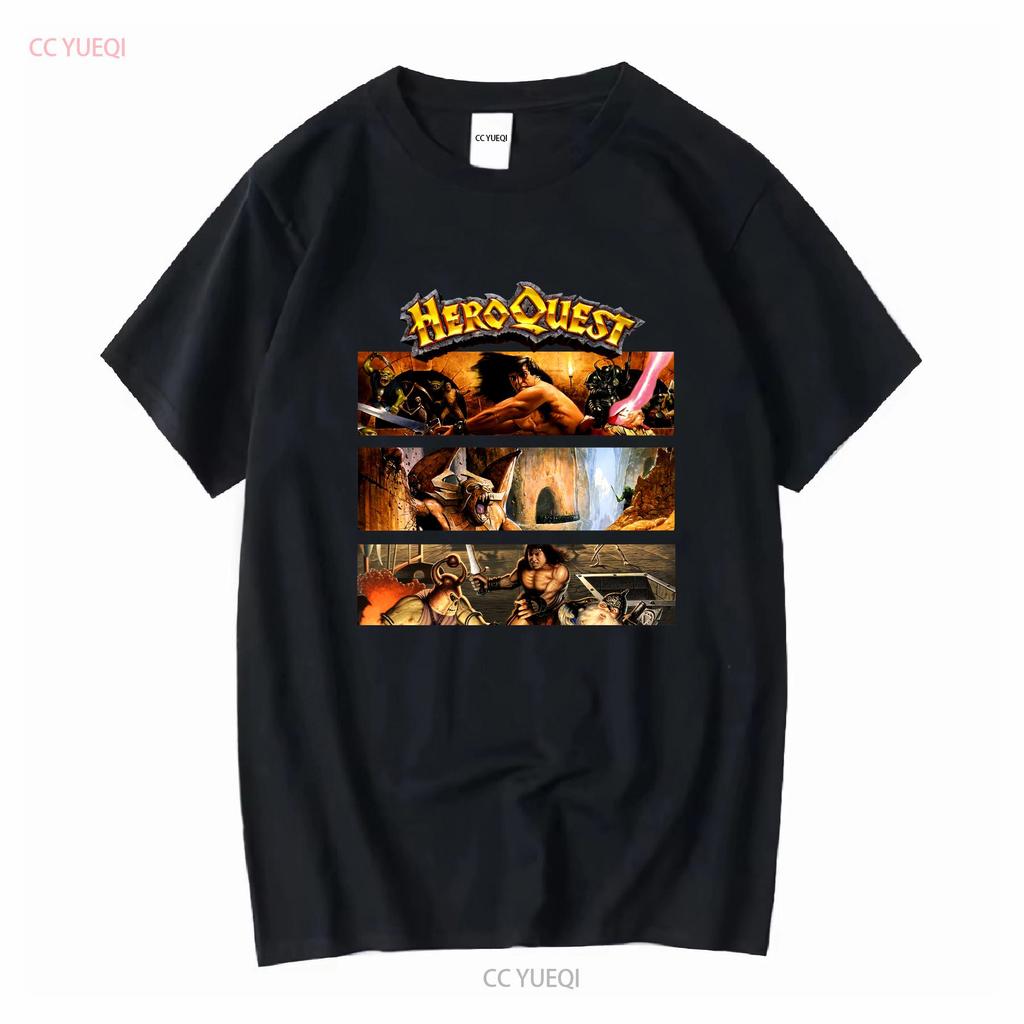 Heroquest T-Shirt vintage schwarz für Unisex lange oder kurze Ärmel vintage gewaschenes Oberteil für den Alltag Designer-Kleidung