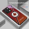 Maple Leaves Yellow For OnePlus Nord 3 5 6T 7 Pro 8 12 10T Reno8 Lite 5G 10R Nord N30 Hard Shell Tempered Glass Phone Case Black