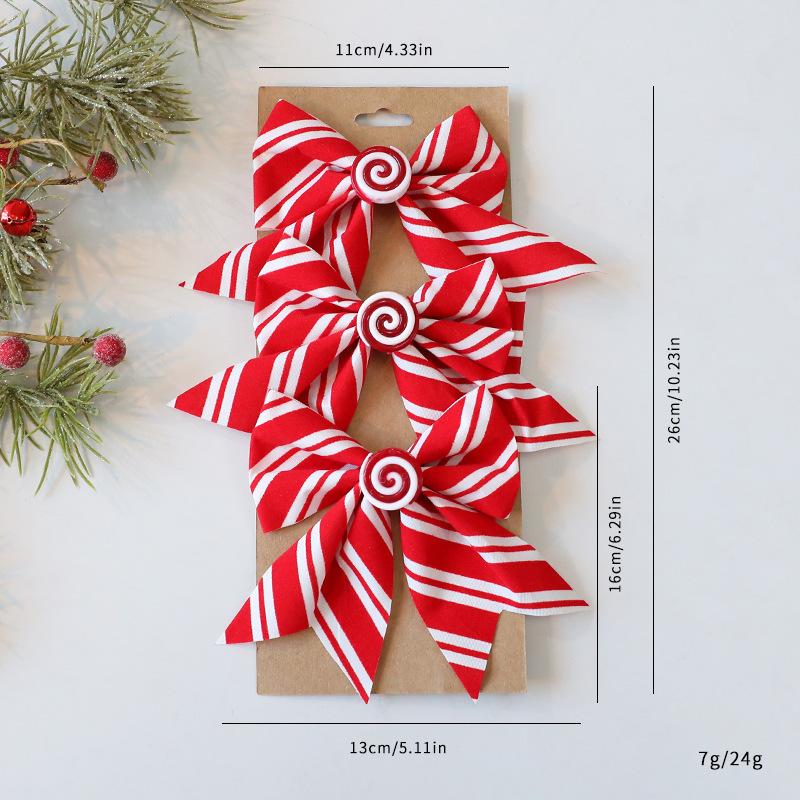 

Christmas Bow Decoration Pendant Christmas Scene Arrangement Fabric Festival Tree Props Sequins Velvet Wall Door Gift Hanging 1pc