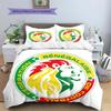 Senegal football Pattern Bedding Home Decoration Birthday Gift (1 * duvet cover + 2 * pillowcase, without core),fan merchandise.