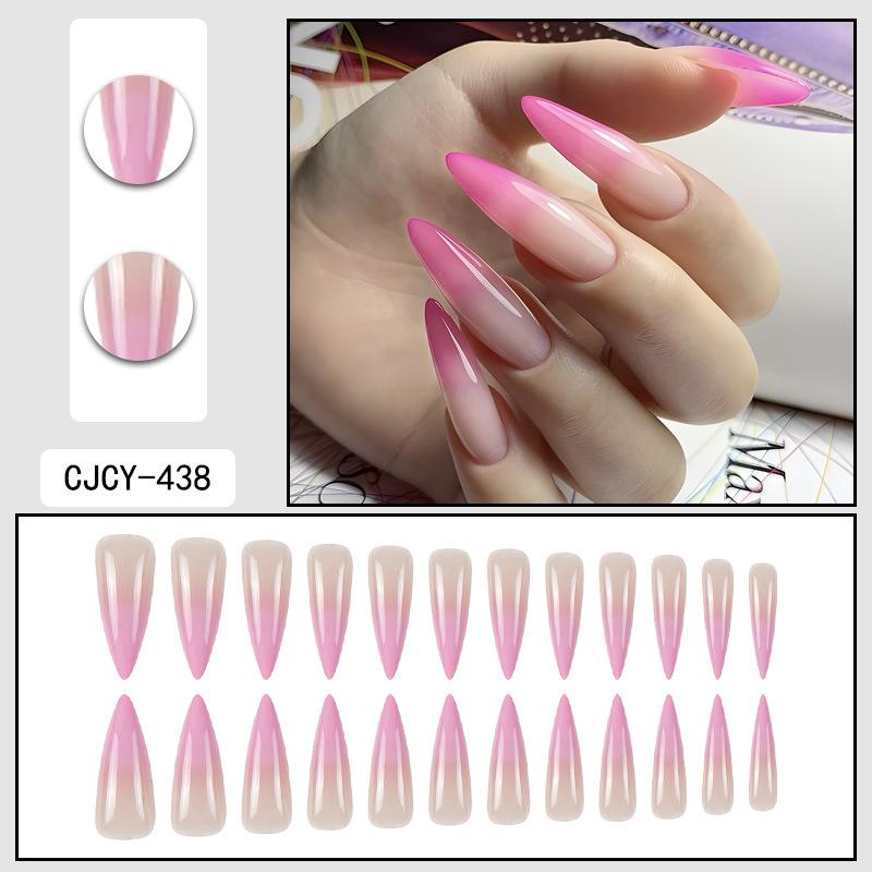 O8 Long Nail Art Tips - European & American High-End Wearable Summer Stickers