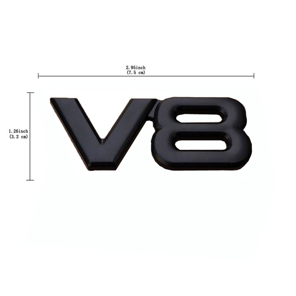 1 Pezzo 3D Metallo Cromato V6 V8 Adesivo Logo Emblema Decalcomania Badge Adesivo Carrozzeria Auto