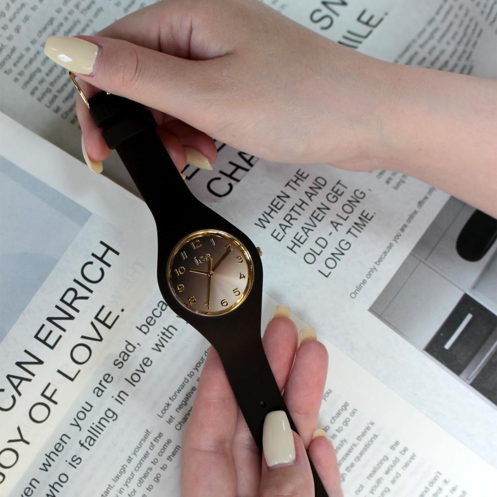 Ice-Watch Sunset Ladies Wristwatch 024986 Dark Chocolate Small Plus 37mm 3 Hands