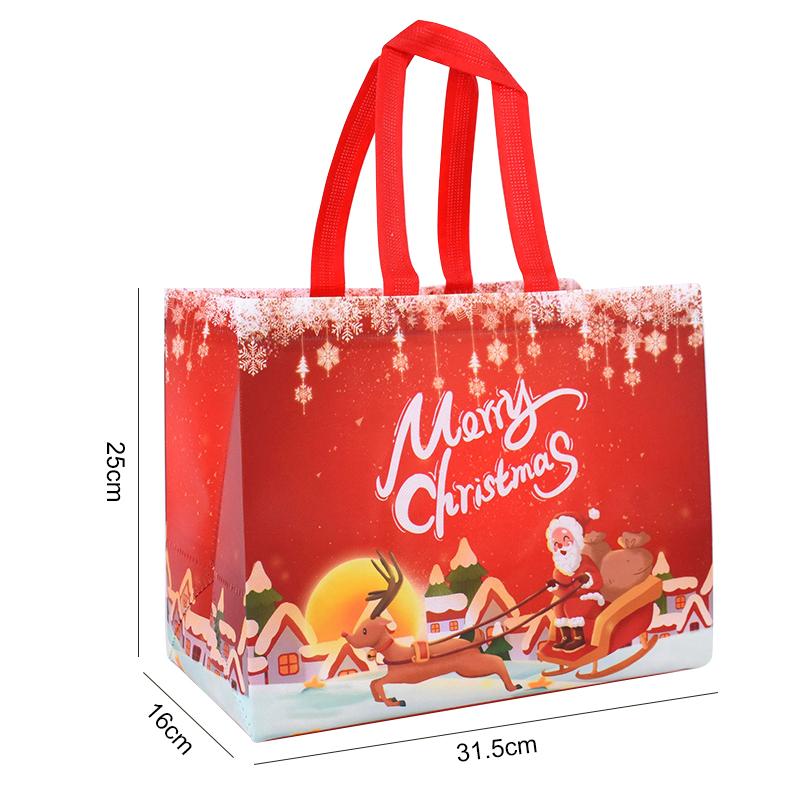 1pcs Christmas Gift Bag Santa Claus Non-woven Candy Gift Packaging Tote Bag Christmas Party Supplies Happy New Year