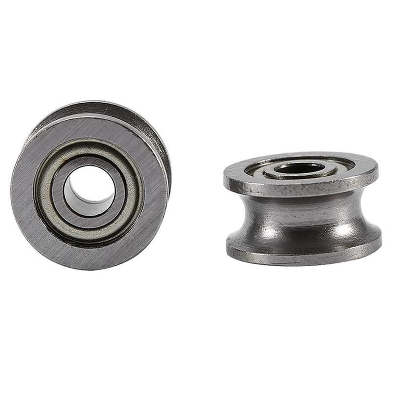 50 Pièces Roulement à Gorge en U U624ZZ Acier au Carbone Durable Roulement à Billes à Gorge en V Poulie Pour Piste de Guidage Systèmes de Mouvement Linéaire-B61B
