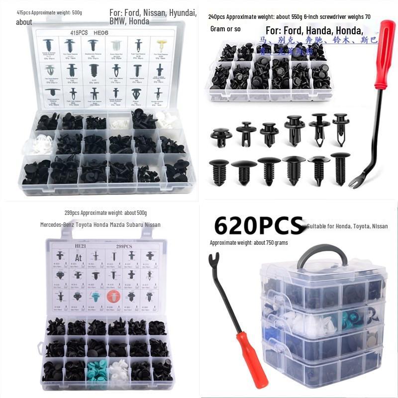 500-Piece Car Clip Set for Fender Liners, Door Panels, Bumpers