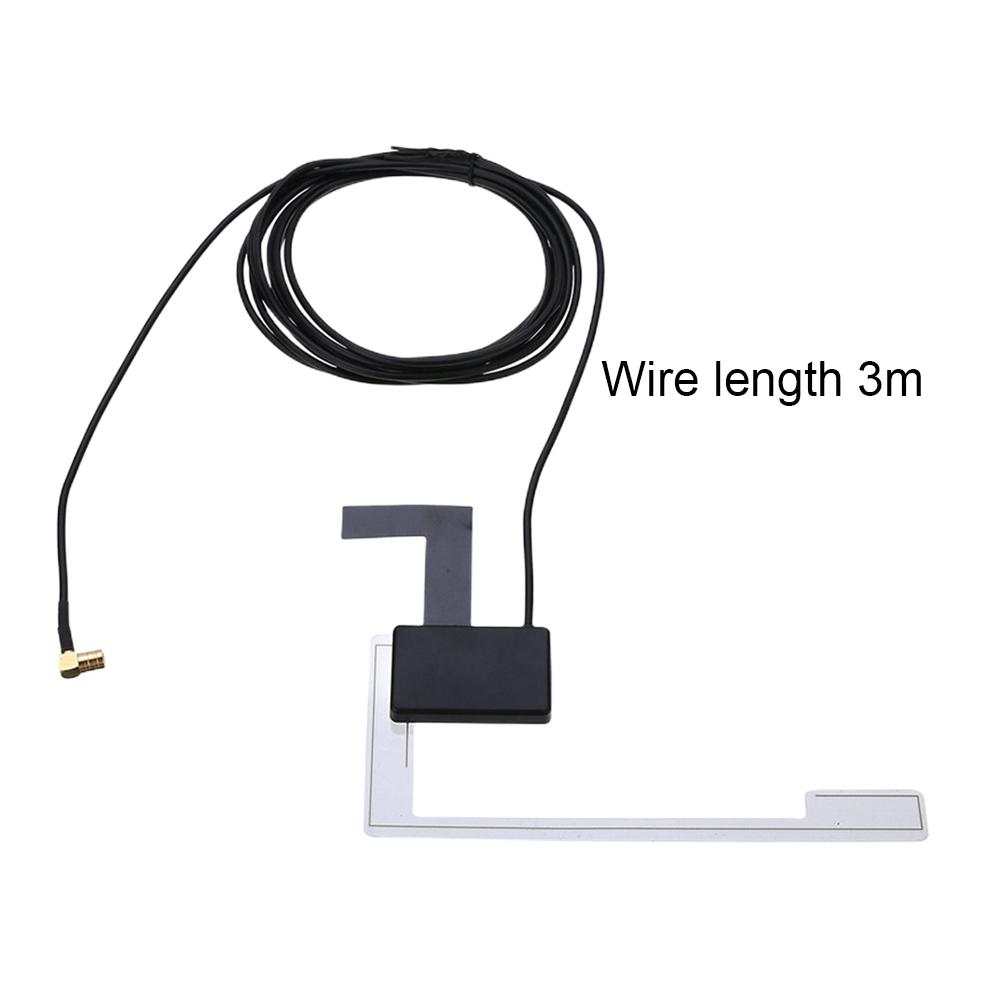 Digital Radio Antenna with SMB Adapter Window Roof Windshield Antenna DC 5V DAB + Antenna Hidden Adhesive for Auto ATV Car Truck