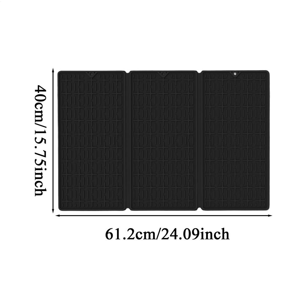 Kitchen Drying Mat Non-Slip Silicone Pad Trifold Kitchen Dish Mats For Drying Dishes For Home Countertop Bathroom Sink Bar M чёрный 3800₽