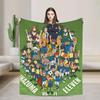 Inazuma Eleven Axel Blaze Gouenji Flannel Throw Blanket for Couch Chair Soft Plush Bedspread Picnic Blanket Gift Idea