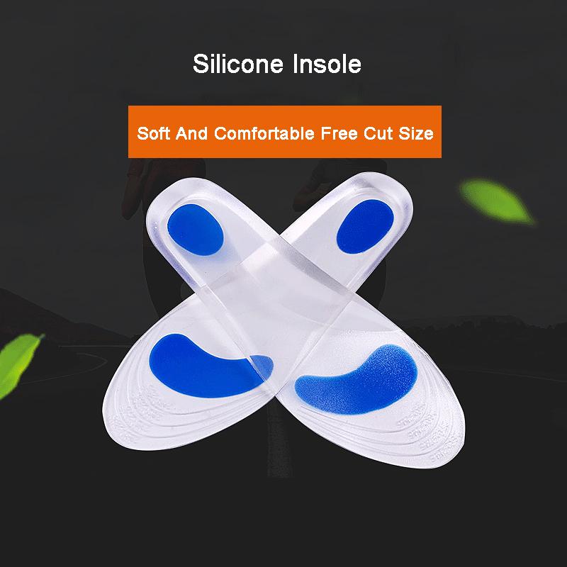 Silicon Orthopedic Insoles for Shoes Women Men Flat Feet Arch Support Shoe Pad Shock Absorption Plantar Fasciitis Relief Insoles