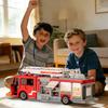 Non-Toxic 3033Pcs Ladder Fire Truck Building Blocks City Fire Rescue Vehicle Model Bricks Desktop Deco Kids Educational Toy Holiday Gifts