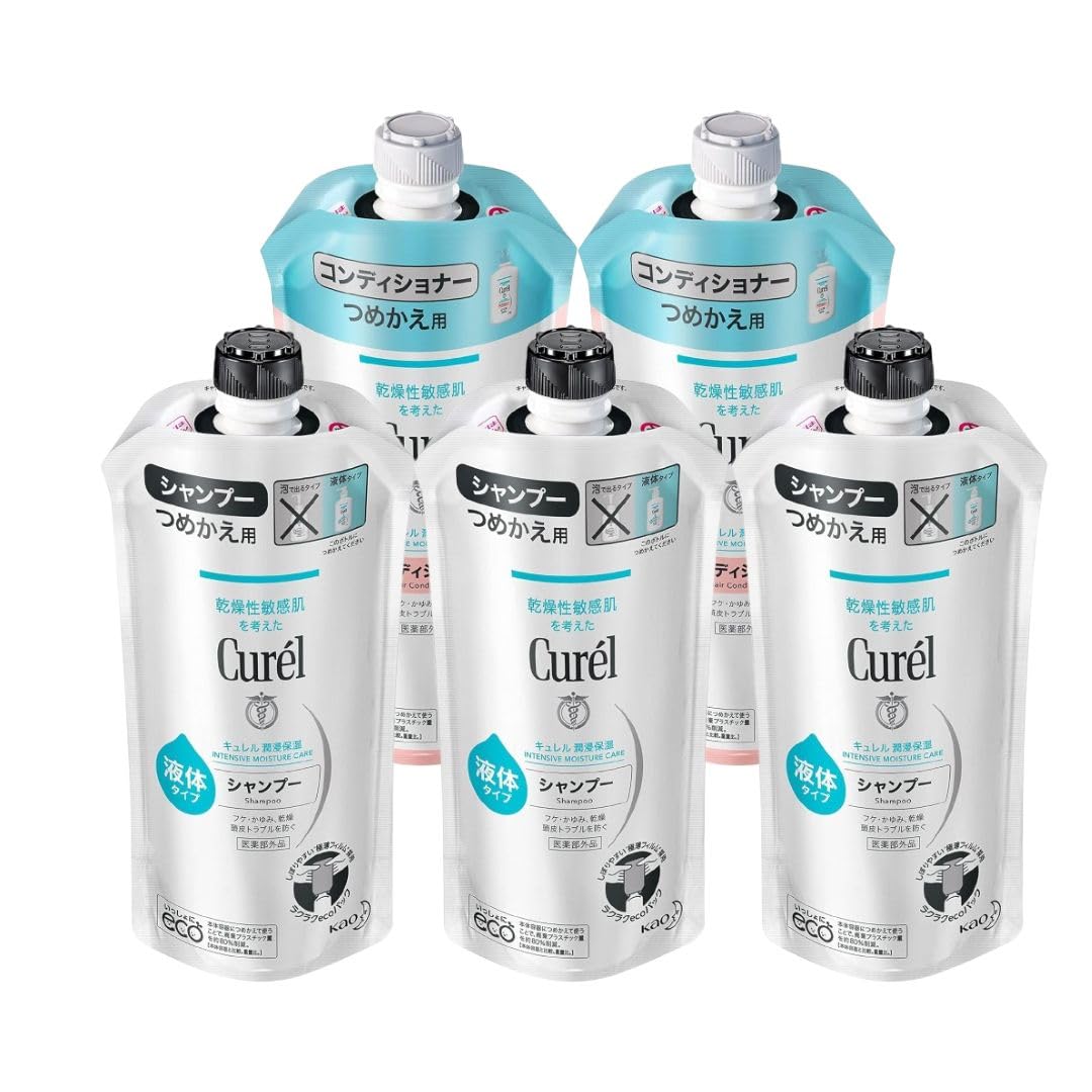 

Curel Shampoo 340ml x 3 + Conditioner 340ml x 2 Refill Set