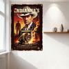 Indiana Jones and the Raiders of the Lost Ark Vintage Metal Tin Sign Retro Movie Poster Wall Decor for Bar Club Home Man Cave De