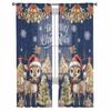 Jul- och Vinterklockgardiner för Vardagsrum Sovrum Heminredning Fönster Voile Tyllgardin Draperier