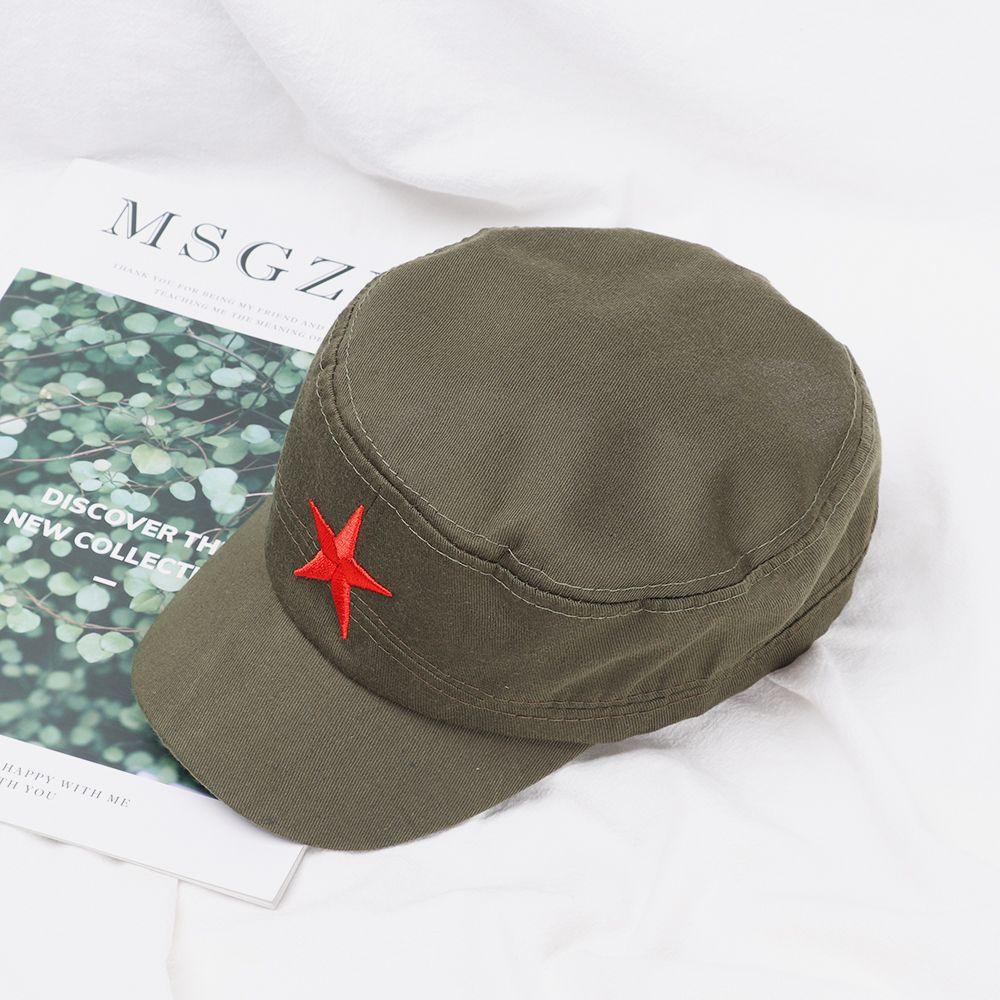 Fashion Classic Cotton Hat Plain Cap Sun Hats Red Star