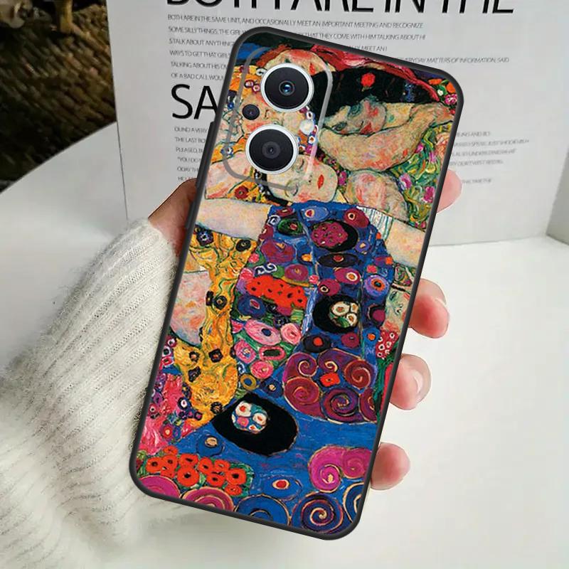The Kiss Gustav Klimt Painting Phone Case For OPPO Reno 8 7 Lite 8T 11 12 13 14 14F 10 Pro OPPO Find X8 X6 X5 X9 Pro Cover